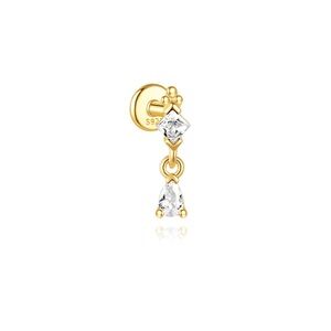 Elegant Gold and Silver zircon cartilage Earring